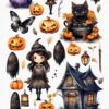 Halloween Witch Clipart, Halloween clipart, 35 png - Image 12