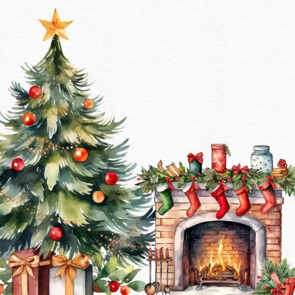 Watercolor Christmas Essentials Clipart - Image 10