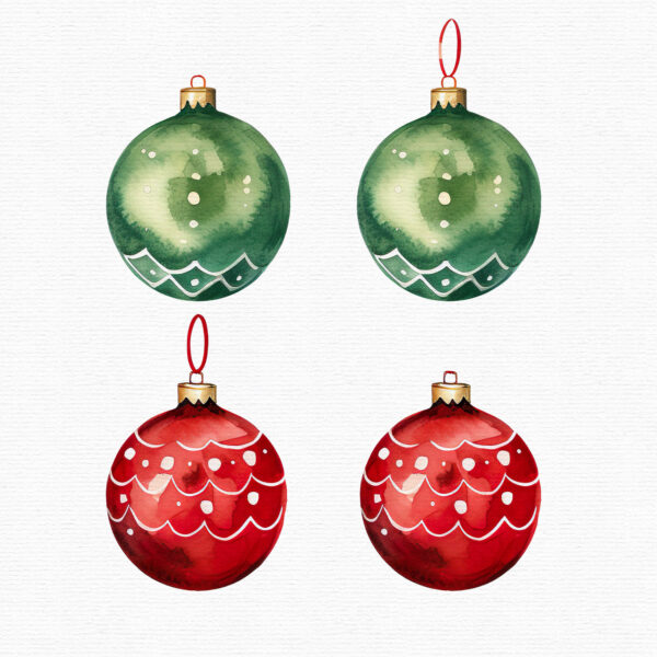 Watercolor Christmas Essentials Clipart - Image 5