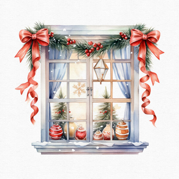 Watercolor Christmas clipart cosy essentials - Image 11