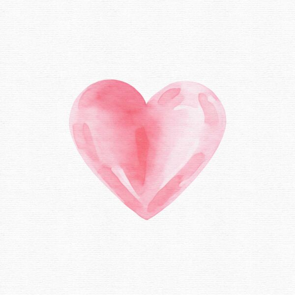 Watercolor Hearts Clipart, 25 png - Image 7