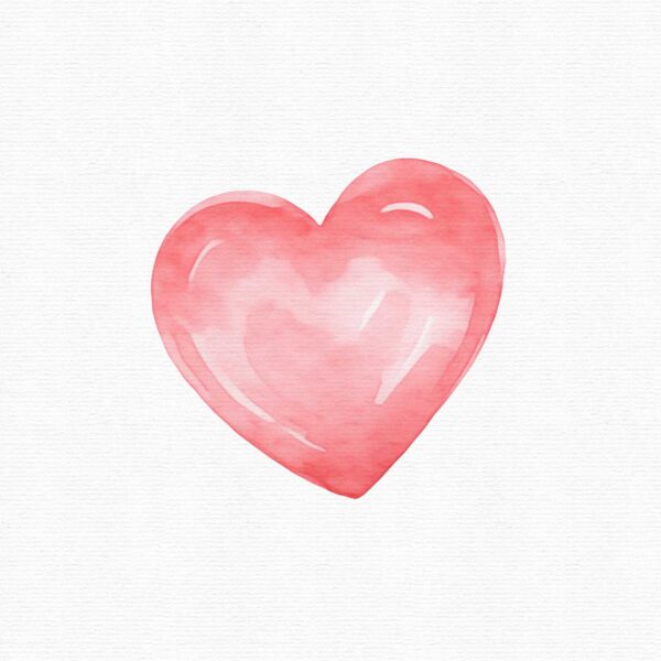 Watercolor Hearts Clipart, 25 png - Image 4