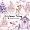 Christmas fairy in the snow Clipart