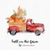 Fall Clipart, Autumn Farm clipart, Red Truck, - Image 7