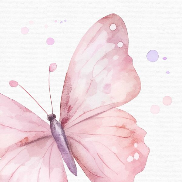 Pink Peonies and Butterflies Clipart - Image 4