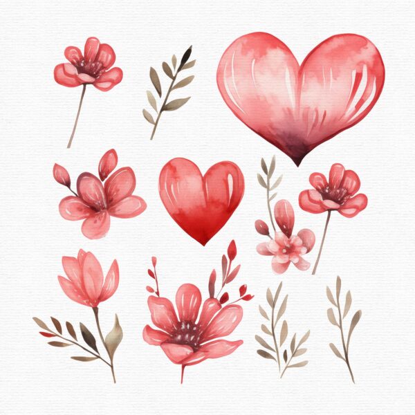 Valentines Clipart, 69 png files - Image 8