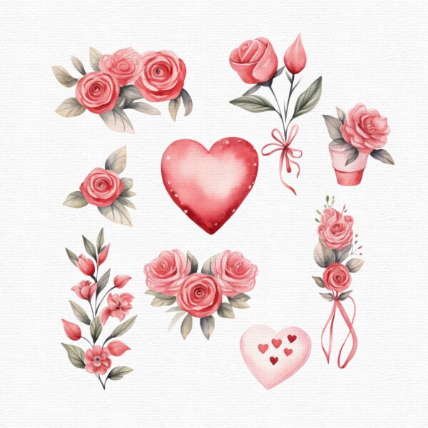 Valentines Clipart, 69 png files - Image 6