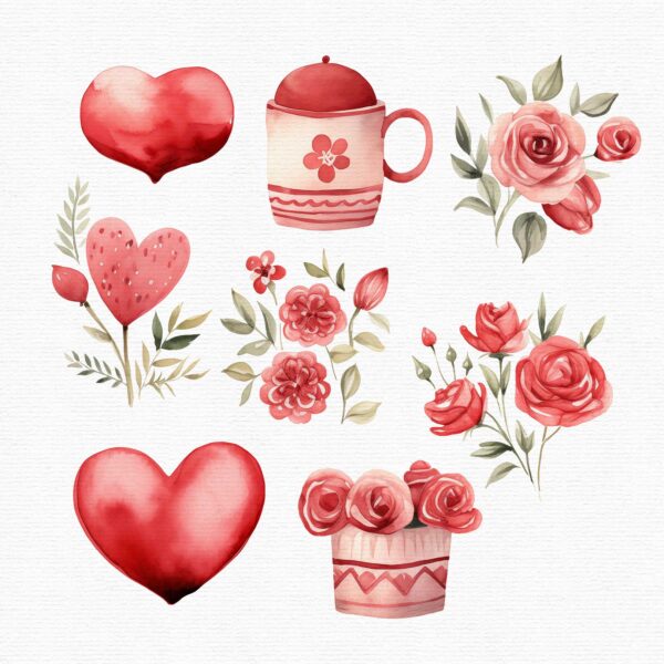 Valentines Clipart, 69 png files - Image 5