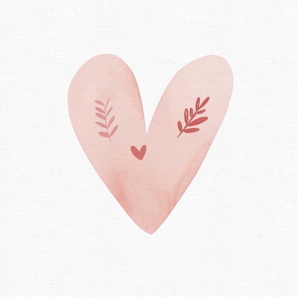 Watercolor Hearts Clipart, 62 png - Image 4