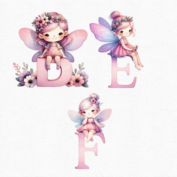 Fairy Alphabet clipart - Image 4