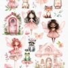 Pink Fairy Garden Clipart Butterfly Clipart - Image 2