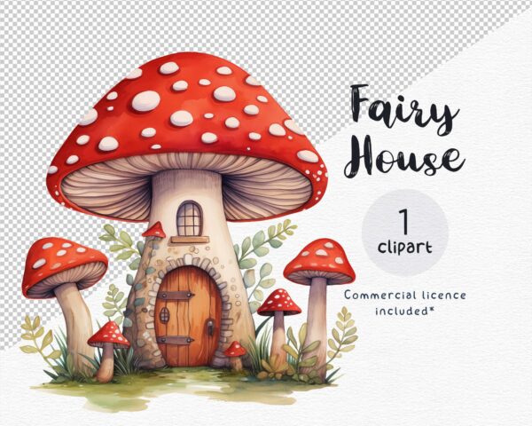 Mushroom Fairy House Clipart - Image 2