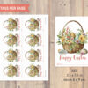 Printable easter basket tag with floral design - Image 3