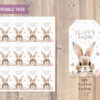 Editable Easter thank you tag with cute bunny and floral design - Image 6