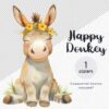 Happy Donkey Clipart - Image 3