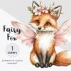 Fox with fairy wings clipart - Image 2