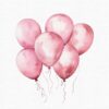 pink balloons clipart