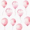 pink birthday balloons clipart