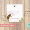 Editable horse-themed tent cards for girls’ birthday party – printable design for labeling food, favors, or place settings.