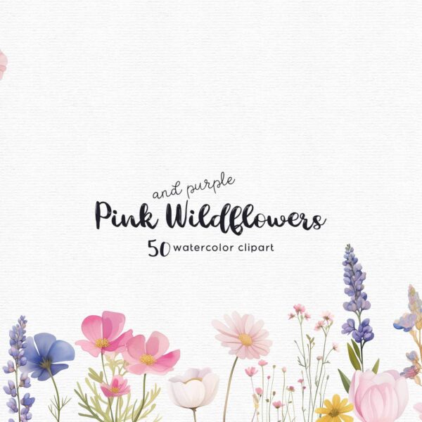 Wildflowers Clipart – PNG Floral Elements Set - Image 2