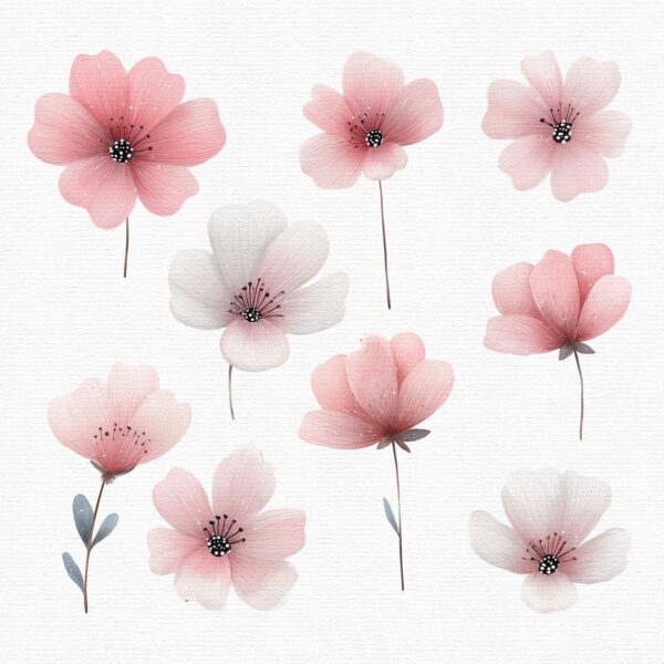 Fairy Clipart – Pink Fairy Garden PNG Set 🌸 - Image 6