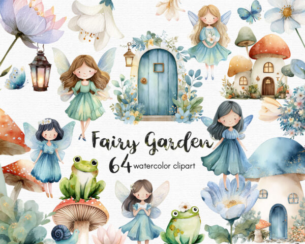 Fairy Clipart Set – 64 Magical Elements